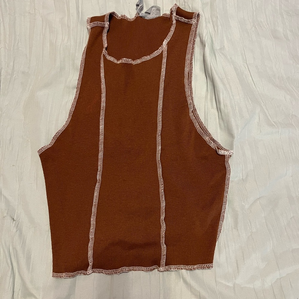 Brown crop top
